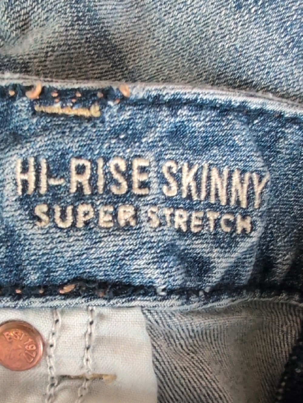 American Eagle Vintage Hi Rise Skinny Super Stretch Crop Jeans 18 W259 - Picture 8 of 8